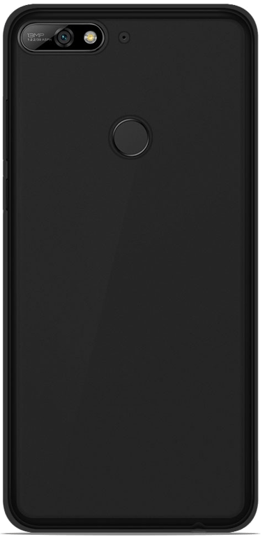 Coque silicone unie compatible Givré Noir Huawei Y7 2018