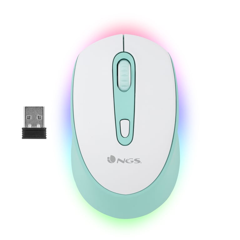 NGS SMOG MINT-RB souris Gaming Ambidextre RF sans fil + Bluetooth Optique 2400 DPI - Neuf