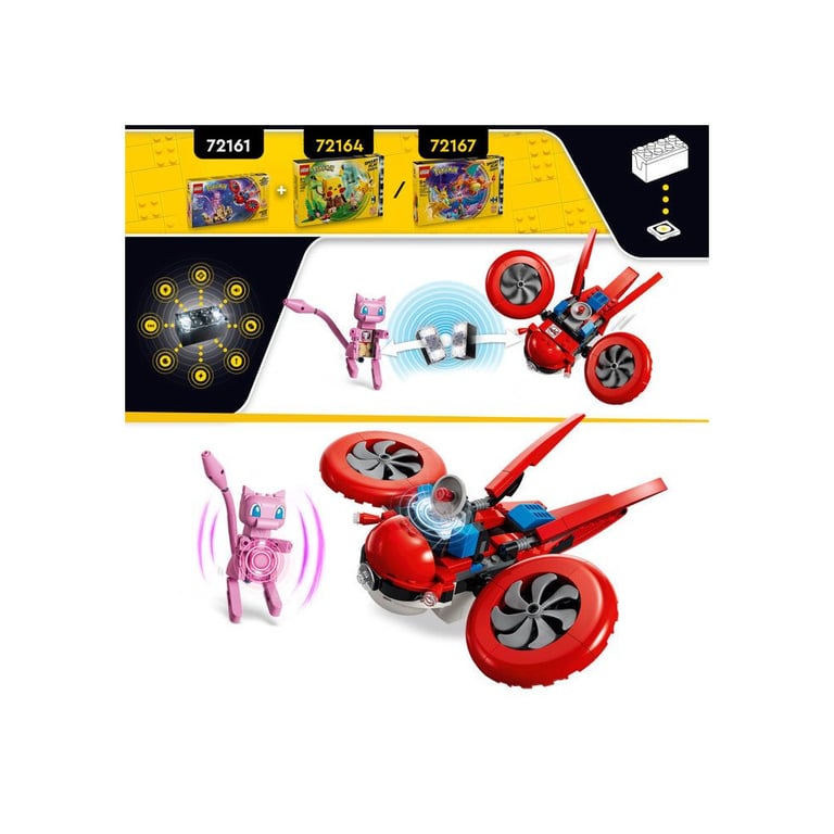 LEGO Pokémon 72161 Set de construction compatible SMART Play™ Mew Recherche en drone Dès - vue 7