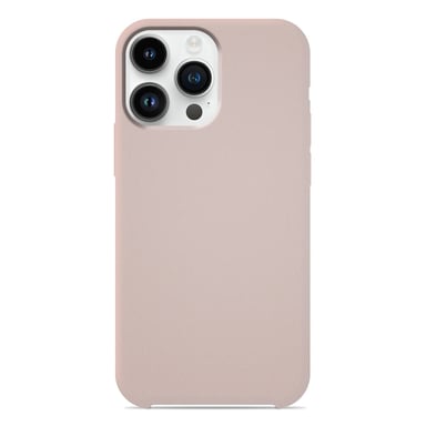 Coque silicone unie Soft Touch Sable rosé compatible Apple iPhone 14 Pro
