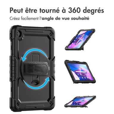 imoshion Coque tablette avec dragonne et bandoulière pour Lenovo Tab M10 Plus (3rd gen) - Noir