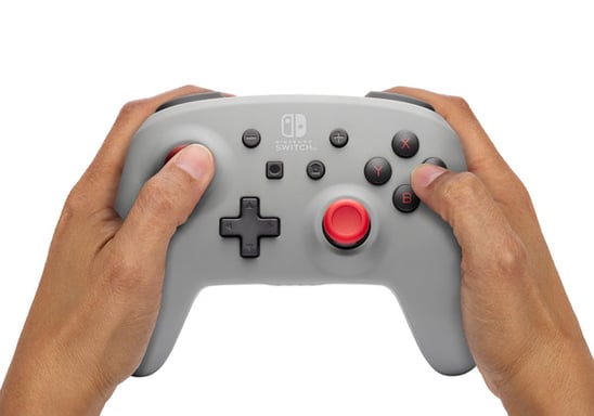 PowerA NSGP0308-01 mando y volante Gris Gamepad Analógico/Digital Nintendo Switch, Nintendo Switch Lite, Nintendo Switch OLED