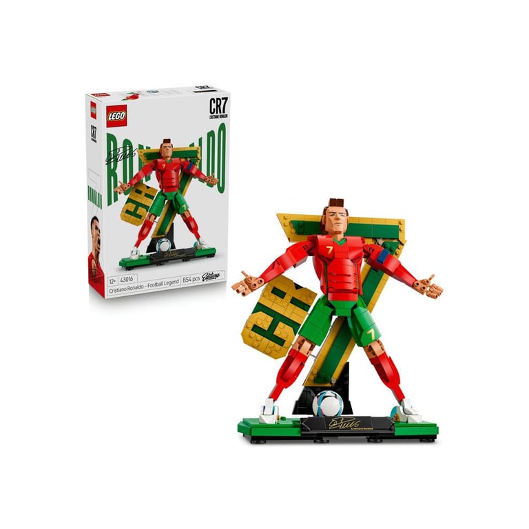 LEGO Editions 43016 Cristiano Ronaldo Légende du Foot Set de Construction 854 Pièces Rouge et Vert - Neuf