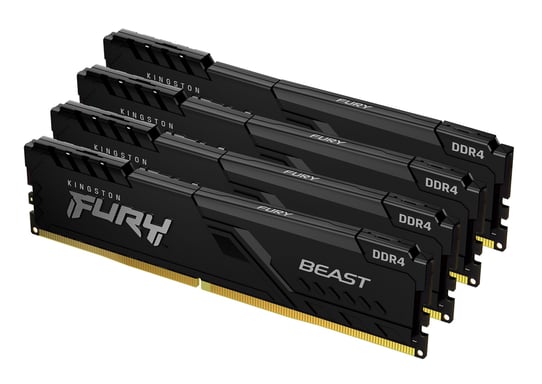 Kingston Technology FURY Beast 128GB 3600MT/s DDR4 CL18 DIMM (Kit de 4) Black