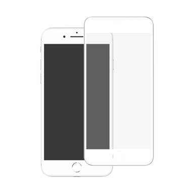 Protezione dello schermo in vetro temperato da bordo a bordo per Apple iPhone 6/6s/7/8, bianco