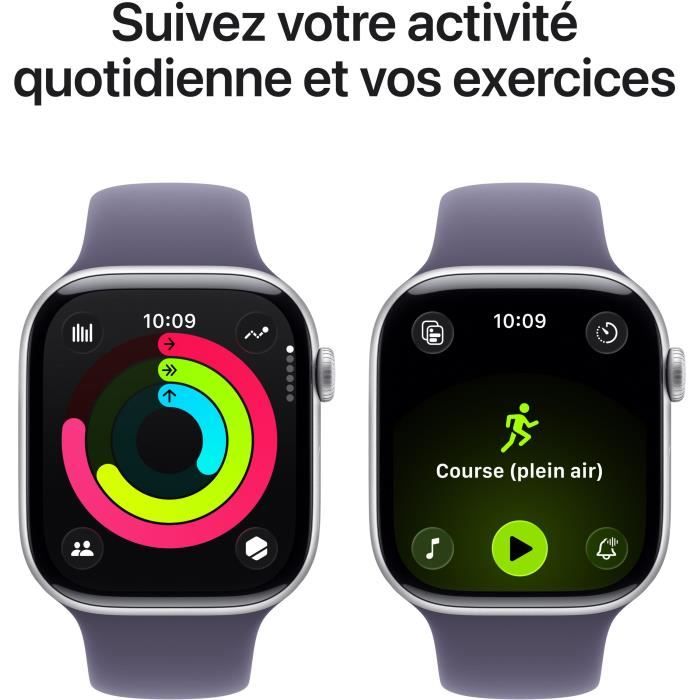 Watch Series 11 GPS + Cellular 46mm Boitier en Aluminium avec Bracelet Sport Brume / - vue 8