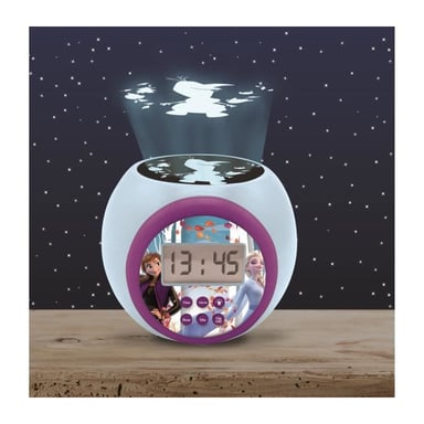 LA REINA DE LAS NIEVES Reloj despertador proyector función temporizador LEXIBOOK