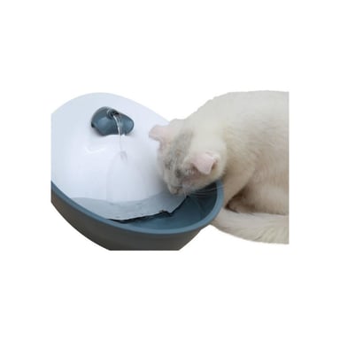 EYENIMAL Classic Pet bebedero 1,75 L - Gris y blanco - Para perros y gatos