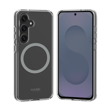 Custodia magnetica antiurto invisibile realizzata con il 75% di plastica riciclata per Samsung Galaxy S25+ 5G, trasparente
