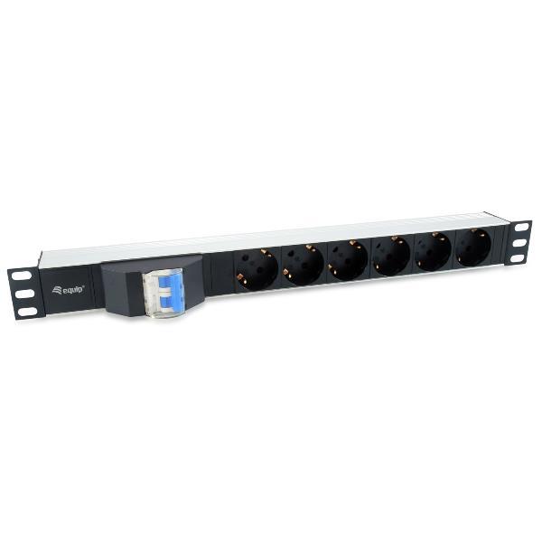 Multiprise Equip 333312 6 prises Basic 1U Aluminium - vue 2