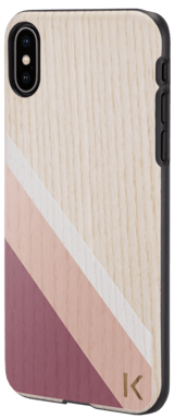 Guscio in legno di frassino per Apple iPhone X/XS, rosa ciliegia