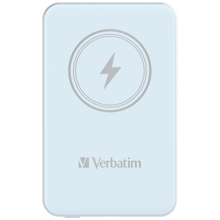 Verbatim Charge 'n' Go Lithium Polymère (LiPo) 5000 mAh Recharge sans fil Bleu - Neuf