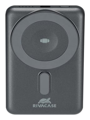 Rivacase VA2607 batería externa Polímero de litio 5000 mAh Cargador inalámbrico Negro, Gris