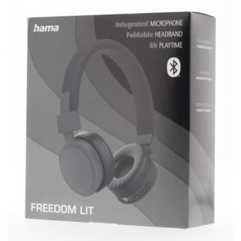 Hama Freedom Lit Casque Sans fil Arceau Appels/Musique Bluetooth Noir