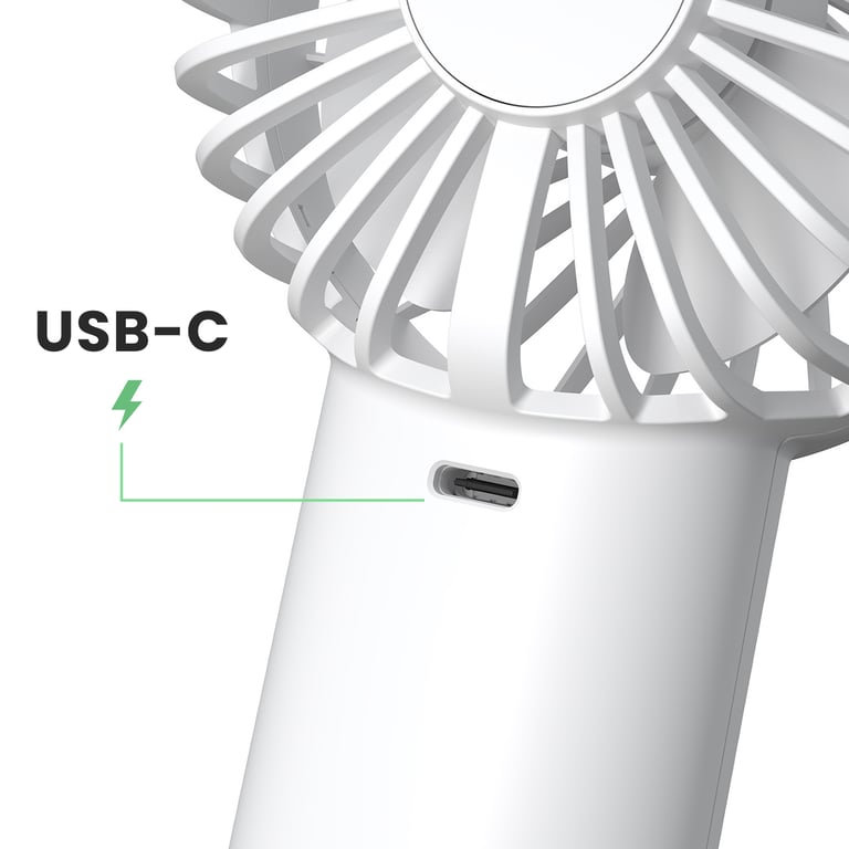 Akashi Batterie de Secours 4000 mAh + ventilateur portable ultra compact 3 vitesses - vue 3