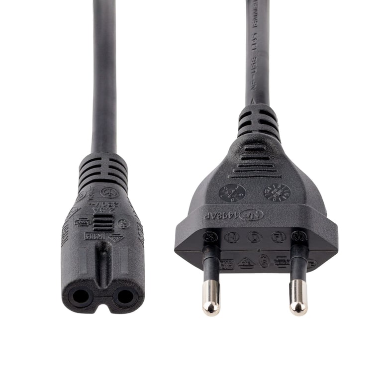 StarTech.com Câble d'alimentation 2,5 A 250 V 18 AWG, fiche UE vers C7, 3 m Noir - vue 6