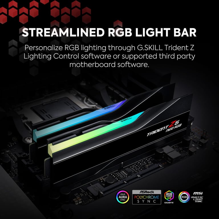 G.Skill Trident Z5 Neo RGB Series 2x DDR5 6000 MHz CL30 - vue 6