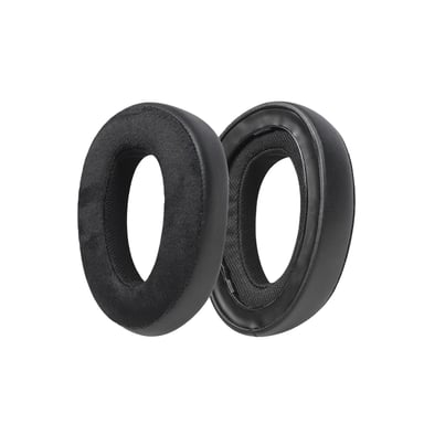 Almohadillas de repuesto compatibles con auriculares EPOS H3 y H3pro Hybrid - Terciopelo negro y cuero (2 unidades)