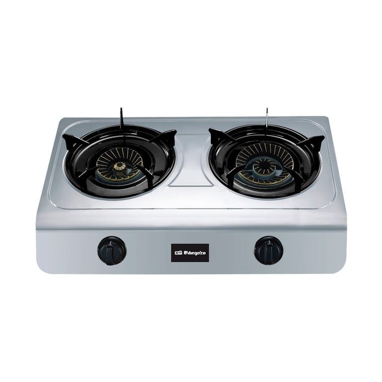 Réchaud À Gaz Orbegozo FO 2700 – 7.7 kW, 2 Brûleurs Triple Couronne