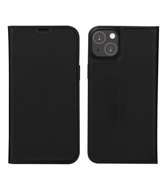 DBRAMANTE1928 Funda con cierre para Iphone 14 Plus Modelo Oslo en piel vegana con tarjetero Negro