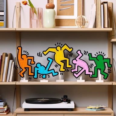 LEGO 31216 Art Keith Haring, Las Figuras Bailarinas, Decoración de Interiores y Juego de Construcción para Adultos