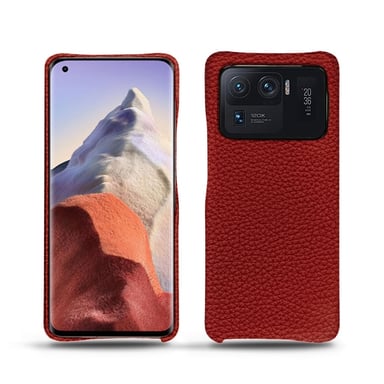 Xiaomi Mi 11 Ultra Funda de piel - Tapa trasera - Rojo - Piel granulada