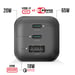 Swissten Cargador de pared 3 USBC 65W + USB 18W Negro