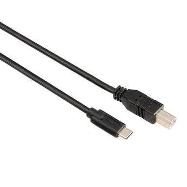 Câble USB-C, USB 2.0, c . mâle USB-C - c . mâle USB-B, 480 Mbit/s, 1, 80m
