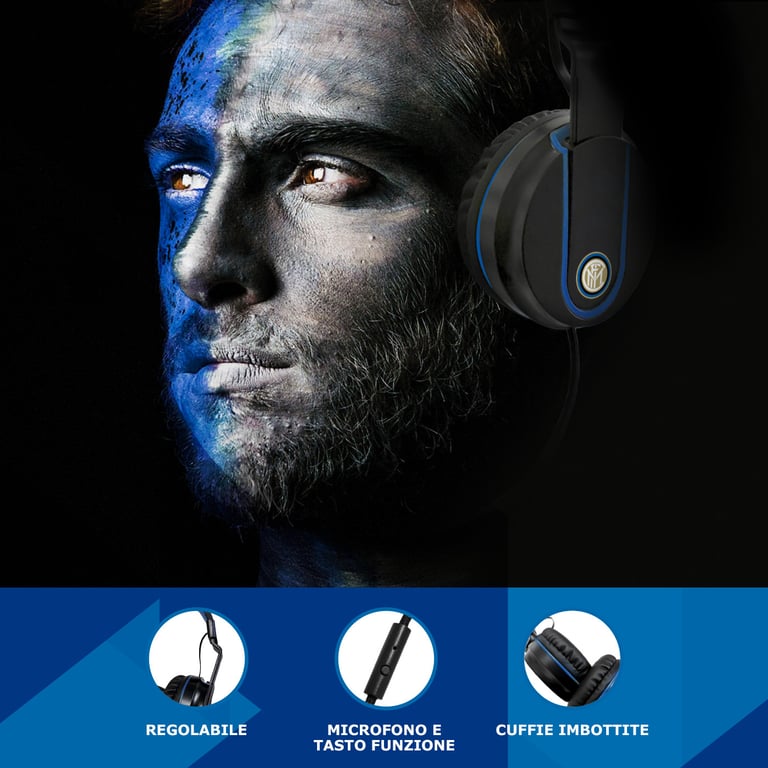 Techmade TM-IP952-INTER casque Avec fil Arceau Appels/Musique Noir, Bleu - Neuf Bleu - vue 2