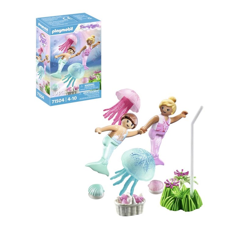 Coffret PLAYMOBIL Enfants Sirènes avec Méduses et Coquillages - Magie Sous-Marine - Neuf