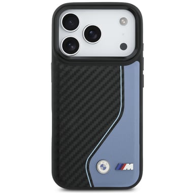 Custodia BMW M Carbon Logo MagSafe per iPhone 17 Pro, blu