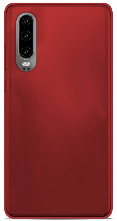 Coque silicone unie compatible Givré Rouge Huawei P30
