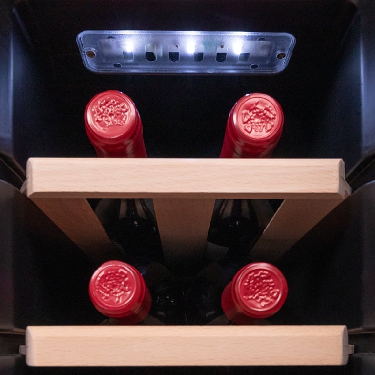 Cecotec Cave à Vin 12 Bouteilles Bolero GrandSommelier 1270 CoolWood Réfrigérateur à Vin Refroidissement Thermoélectrique - vue 2