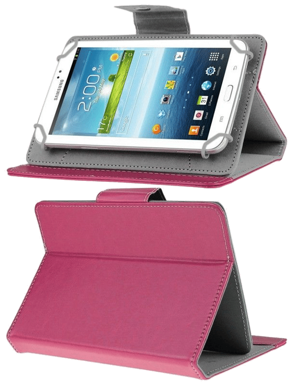 Housse de Protection Support Pliable En Simili Cuir Rose Pour Tablette 7 Pouces Simili cuir YONIS