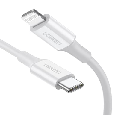 Ugreen 10493 cable de conector Lightning 1 m Blanco