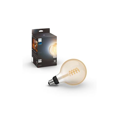 Ampoule connectée Philips Hue White Ambiance E27 Filament Globe 7W Transparent