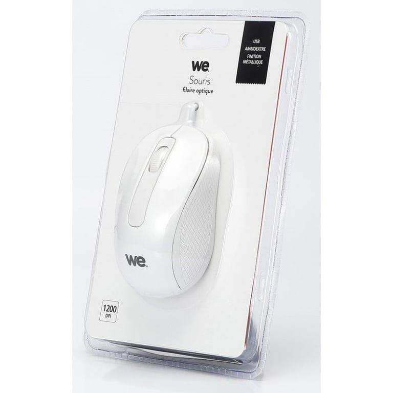 WE Filaire 1200 DPI Connexion USB Ultra Léger Ambidextre Compatible avec PCMac Neuf - vue 5