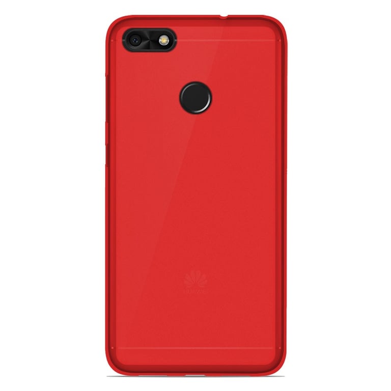 Coque silicone unie compatible Givré Rouge Huawei Y6 Pro 2017