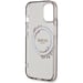 Custodia Guess IML Flowers Wreath MagSafe per iPhone 15, nera
