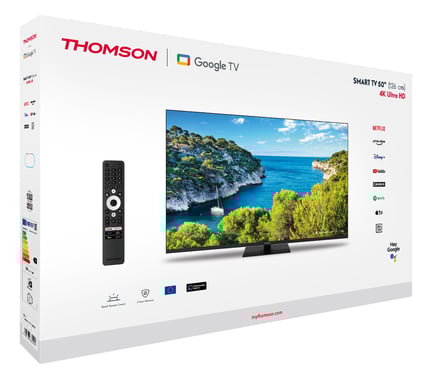 Thomson 43\'' 4K UHD Google TV filigranes Rahmendesign 109,2 cm (43'') 4K Ultra HD Smart TV Wifi Negro
