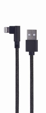 Gembird CC-USB2-AMLML-0.2M câble Lightning 0,2 m Noir