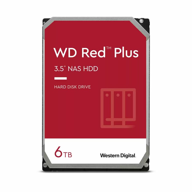 Western Digital Red Plus disque dur 6 To 5400 tr/min 256 Mo 3.5  Série ATA III - Neuf