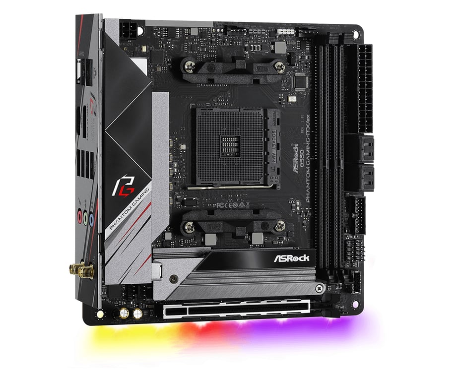 Asrock B550 Phantom Gaming ITXa AMD B550 Emplacement AM4 mini ITX Neuf - vue 2