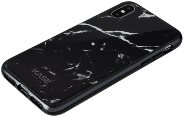 Coque effet marbré pour Apple iPhone X/XS, Noir Marquina