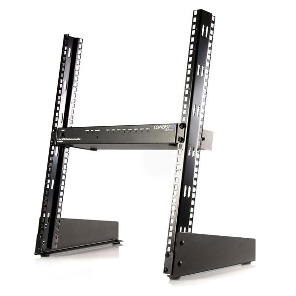StarTech.com Rack de Bureau Noir à Cadre Ouvert 12 U 19  - Rack 2 Montants 19 Pouces - Neuf