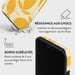 Burga Funda para iPhone 15 Pro Tough A prueba de golpes Modelo Lemon Tart Amarillo