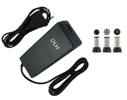 DLH DY-AI4590 adaptador e inversor de corriente Interior 90 W Negro