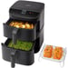 Friteuse d'air chaud Cosori Turbo Tower 10,8 L double stack 2630 W 7 programmes Noir PTFE-free