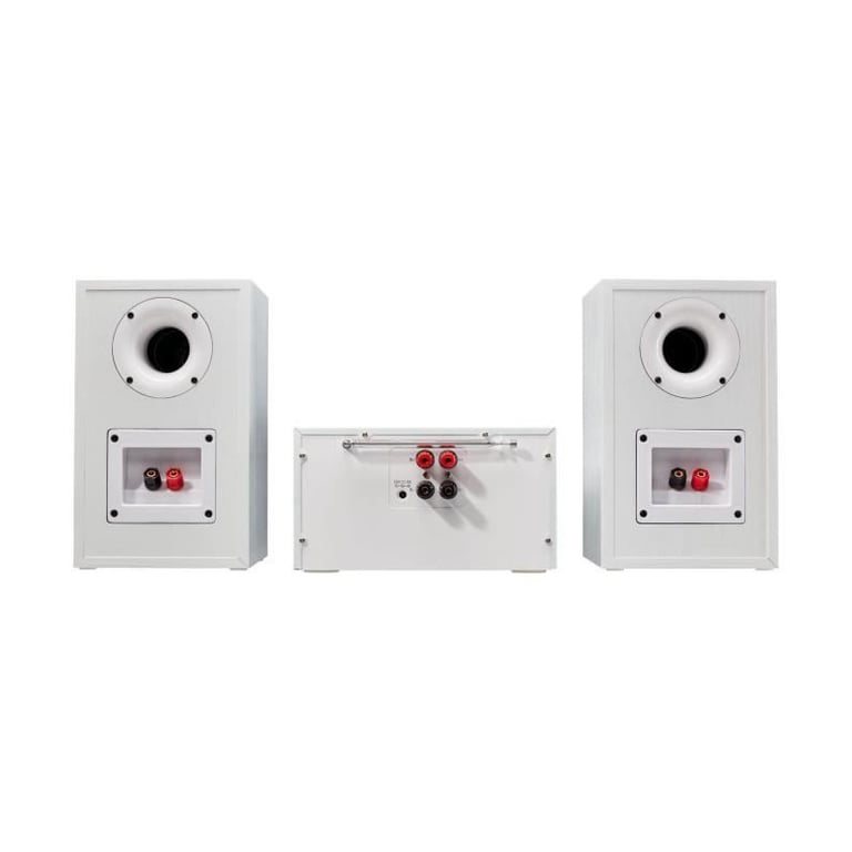 Mini Chaîne HiFi - Radio Internet DAB/FM - Lecteur CD - 2x15W RMS - Blanc - Neuf