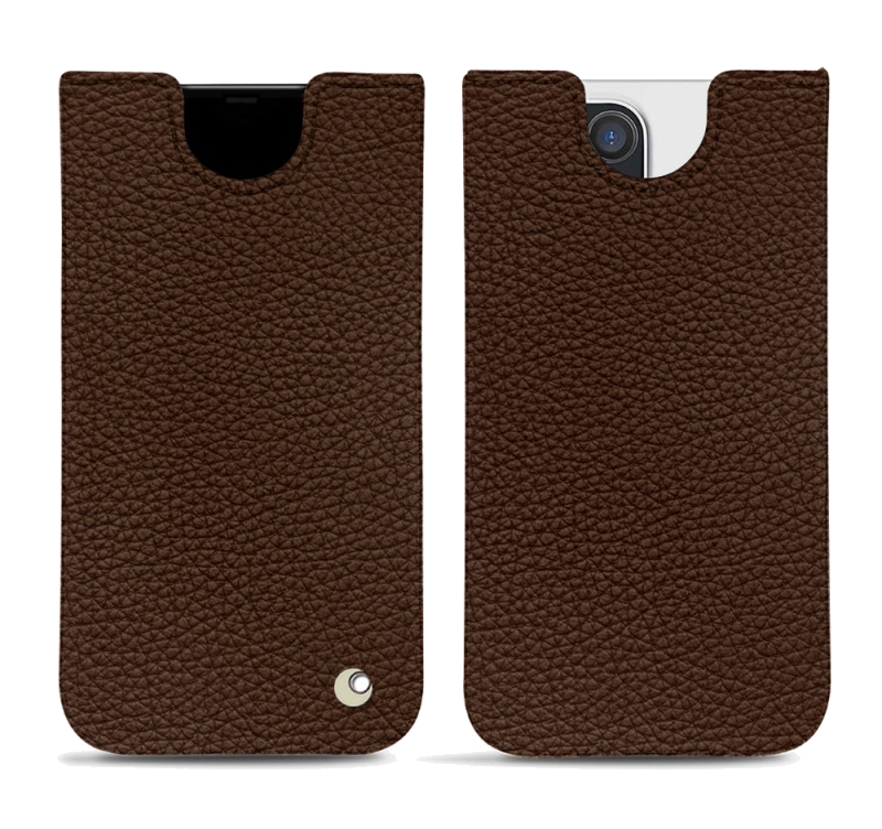 Pochette cuir Apple iPhone 12 Pro Max - PochetteMarron